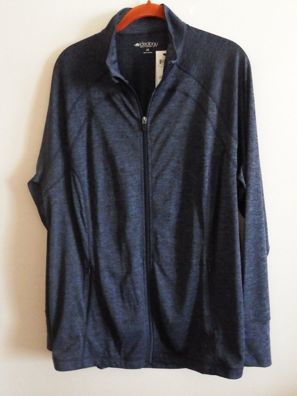NWT Ideology Women's Navy Athleisure Zip Front Jacket 2X